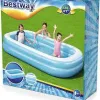 ⁦בריכה מלבנית שפה לבנה  54006 Bestway⁩ – תמונה ⁦2⁩