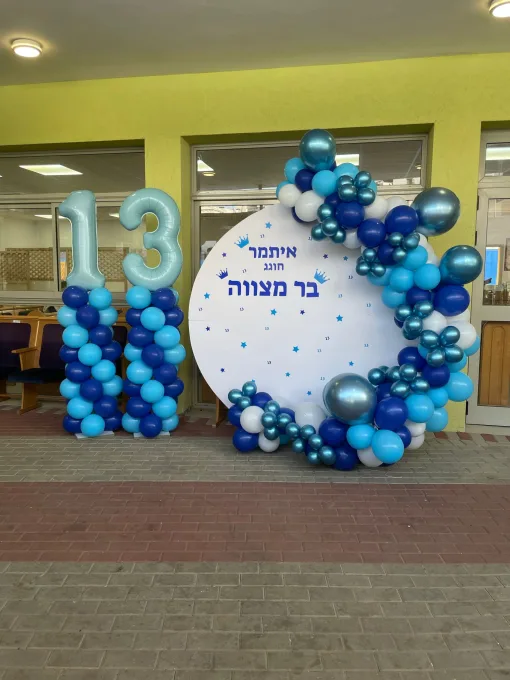 ⁦עיצוב עמדת בלונים לאירועים + טקסט⁩ – תמונה ⁦3⁩