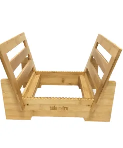 מתקן אחסון תקליטים מעץ