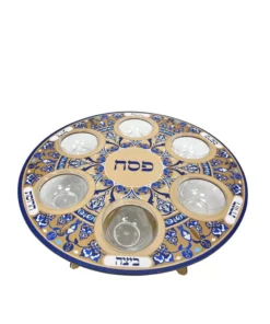 קערת סדר מקרטון על סטנד + קעריות פלסטיק 33/10 ס”מ