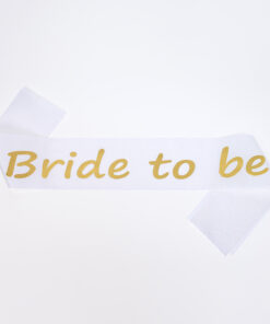 סרט גוף לכלה גליטר כיתוב זהב Bride 2 Be - מסיבת רווקות
