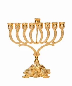 חנוכיה מעוצבת מנורה זהב