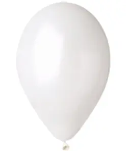 חבילת בלונים בצבע לבן מטאלי