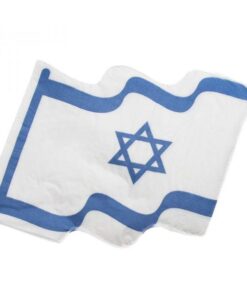 חבילת 20 מפיות נייר בצורת דגל ישראל