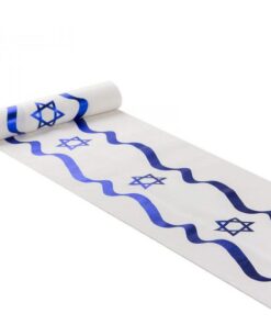ראנר כותנה- טקסטורה דגל ישראל מתנפנף