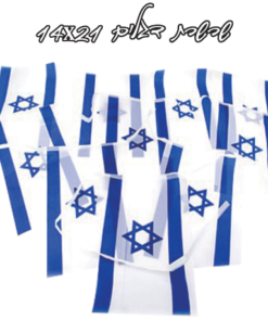 שרשרת דגלים ישראל 14*21 (10 דגלים)