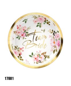 חב' 10 יח צלחות נייר Team bride פרחוני 9