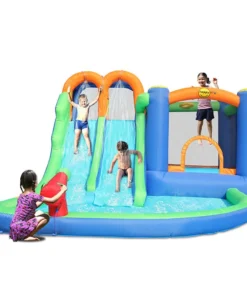 מגלשת מים כפולה משולבת עם מתקן קפיצה דגם 9256