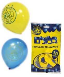 חבילת 10 יח' בלונים ממותגים - מכבי תל אביב