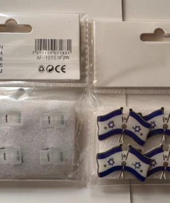 סיכה ישראל 2 דגלונים (6 יח') כולל סוללות