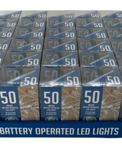 שרשרת 50 לדים סוללות - לבן חם