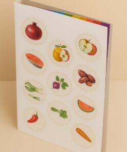 מדבקות ראש השנה סמלים 24.5×15.5 ס"מ - 8 דפים