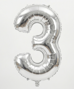 בלון ספרה 3 - כסף 34 אינץ׳