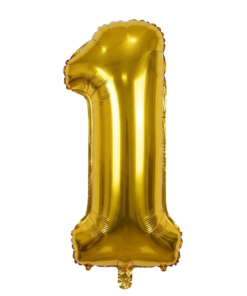 בלון ספרה 1 - זהב 34 אינץ'