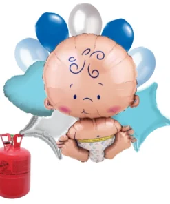 סט הליום ובלונים - תינוק חדש