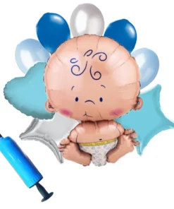 סט בלונים ומשאבה - תינוק נולד