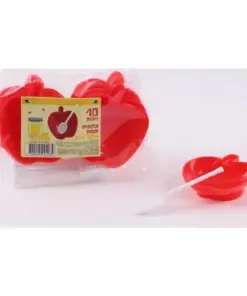 מארז 10 כלי דבש בצורת תפוח + מקלות דבש