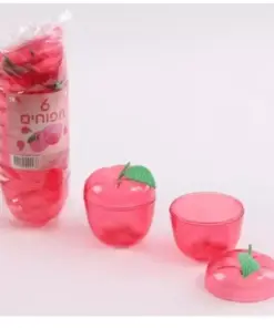 שישיית כלי דבש בצורת תפוח