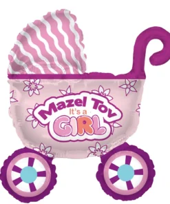 בלון מיילר עגלה 36" - MAZEL TOV IT'S A GIRL