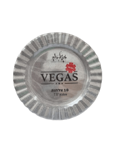 צלחת VEGAS שקוף נצנצים כסף - 19 ס
