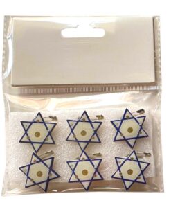 סיכה אור מגן דוד ישראל (6 יח') כולל סוללות