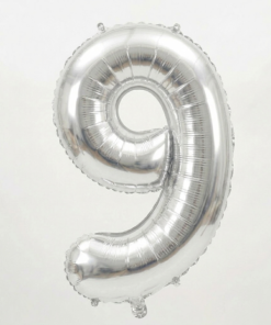 בלון ספרה 9 - כסף 34 אינץ'