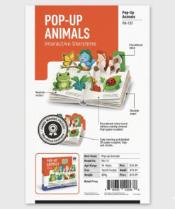 ספר פופ-אפ אינטראקטיבי Pop-Up Animals – חווית למידה בתלת-ממד לילדים