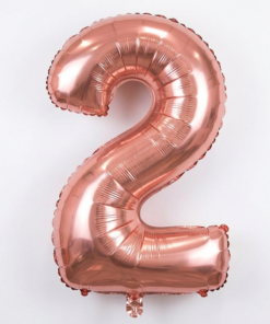 בלון ספרה 2 - רוז גולד