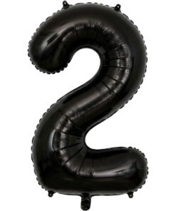 בלון ספרה 2 - שחור 34 אינץ׳
