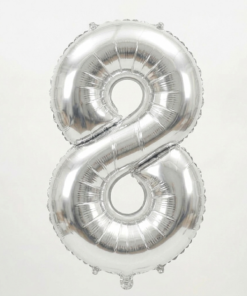 בלון ספרה 8 - כסף 34 אינץ'