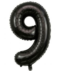 בלון ספרה 9 - שחור 34 אינץ׳