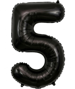 בלון ספרה 5 - שחור 34 אינץ׳