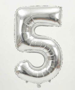 בלון ספרה 5 - כסף 34 אינץ'