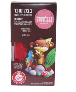 בצק סוכר אדום מסוג עלמה 150 גרם