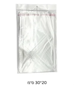 שקיות צלופן פס דבק 30X20 ס"מ