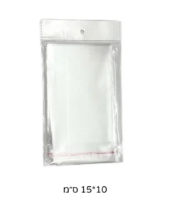 שקיות צלופן פס דבק 5X10 ס"מ