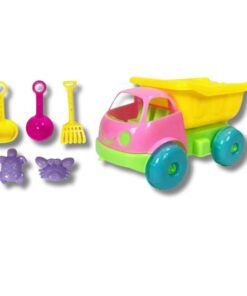 משאית צבעונית + כלים לים 15 ס