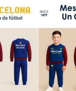 חליפת כדורגל פוטר לילדים בעיצוב Barcelona-ברצלונה