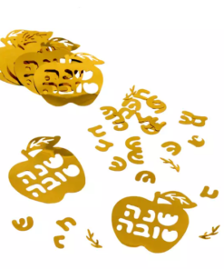 חבילת קונפטי תפוח שנה טובה - לעיצוב ושדרוג שולחן חג ועוד - זהב
