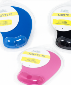 פד ג'ל לעכבר עם תמיכה ארגונומית לכף היד – 23×19 ס