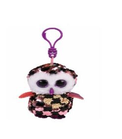 מחזיק מפתחות Ty Flippables Clip – דגם Checks הינשוף עם הפאייטים המתחלפים  8 cm