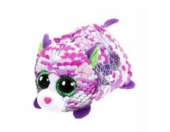 בובת Ty Teeny Tys – דגם Lilac החתולה המנומרת עם הפאייטים המתחלפים 10 cm