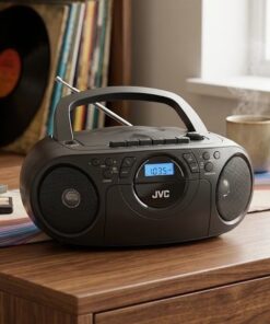 רדיו טייפ דיסק נייד JVC RA-CKU310 עם USB ונגן קלטות
